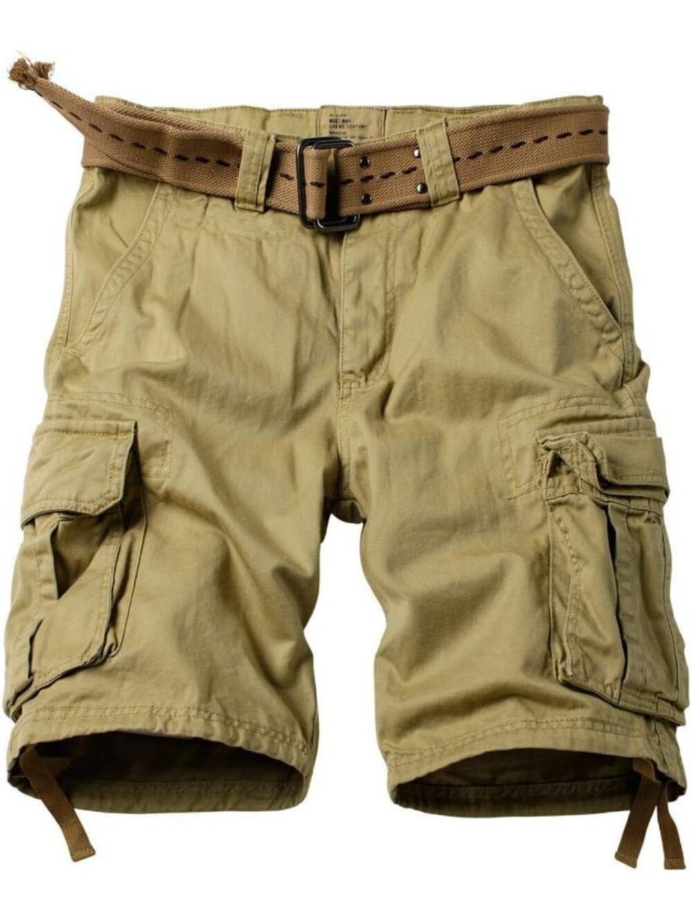 Men's Camo Cargo Shorts - Outdoor Multi-Pocket Cotton Casual Shorts, No Belt